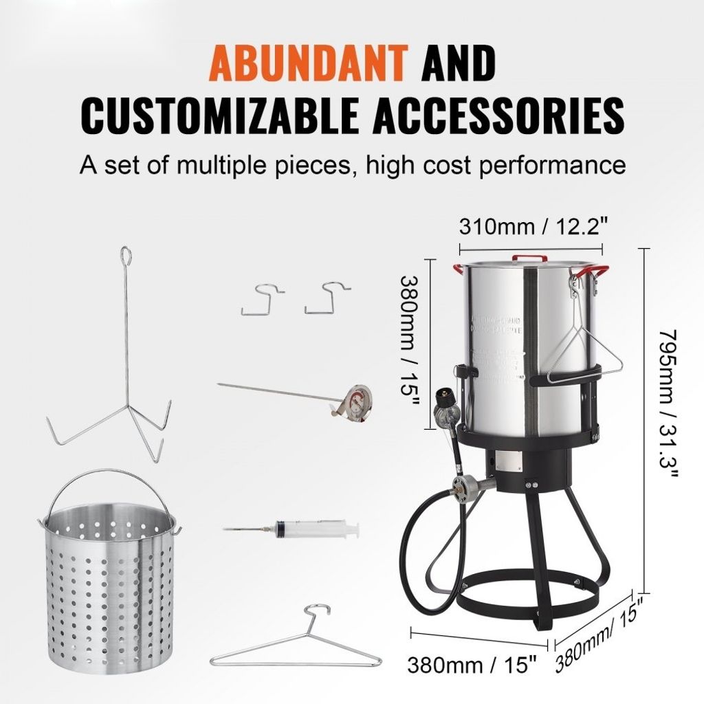OuterMust Truthahn Fritteuse Set - 30qt Outdoor Fritteuse Mit Brenner