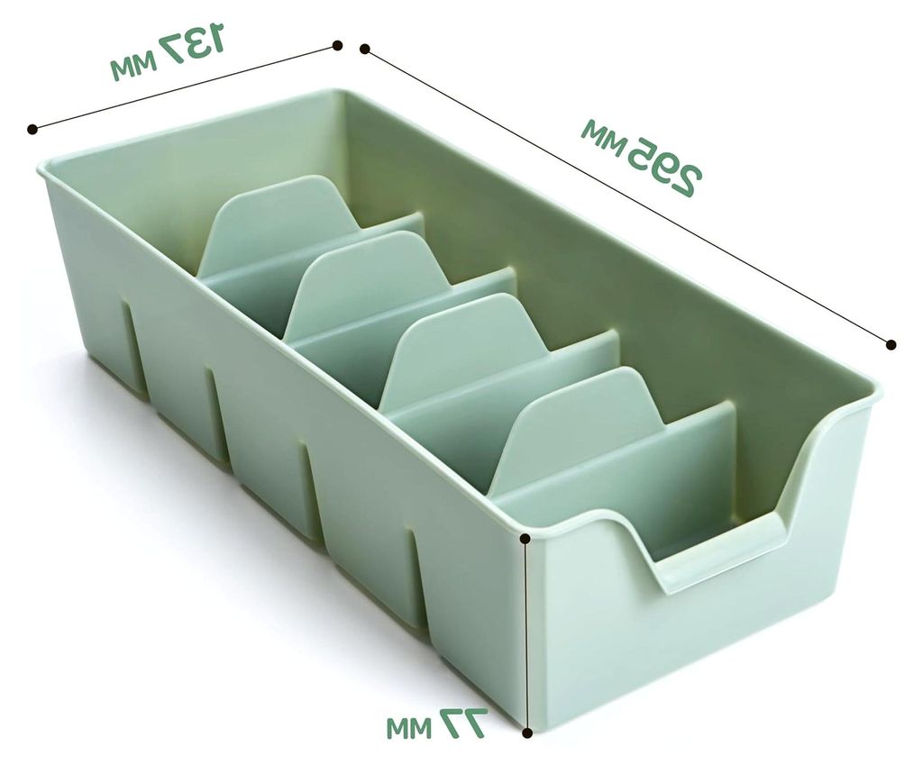 Gewürz Organizer für Schrank, Stapelbarer Gewürze Aufbewahrung, Gewürzbehälter aus Plastik, Gewürzorganiser Küche, grün