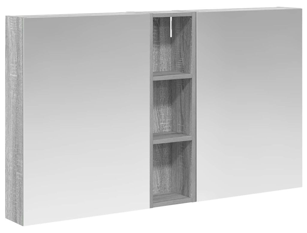 Badezimmerschrank-Set 3 pcs 120 x 14,5 x 70 cm Holzwerkstoff