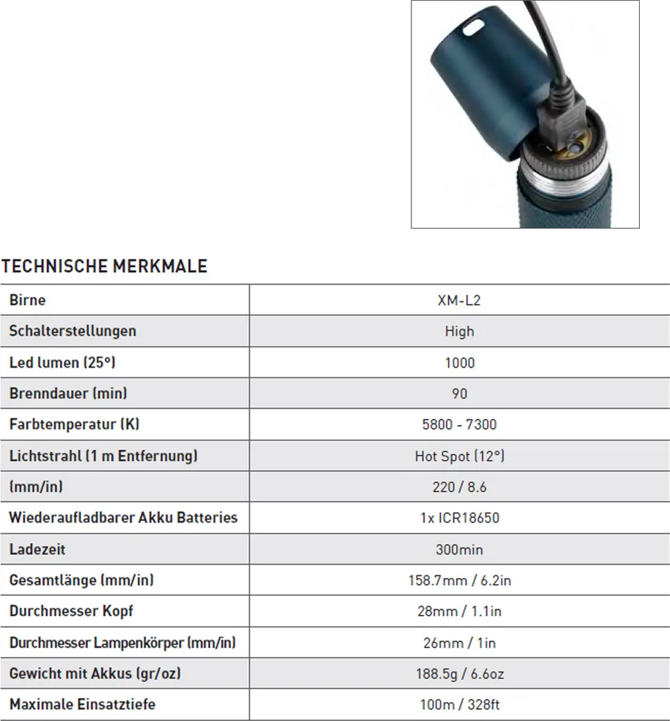 Mares EOS Beam Phare de Plongée Étanche 100m Compact et Robuste - 3