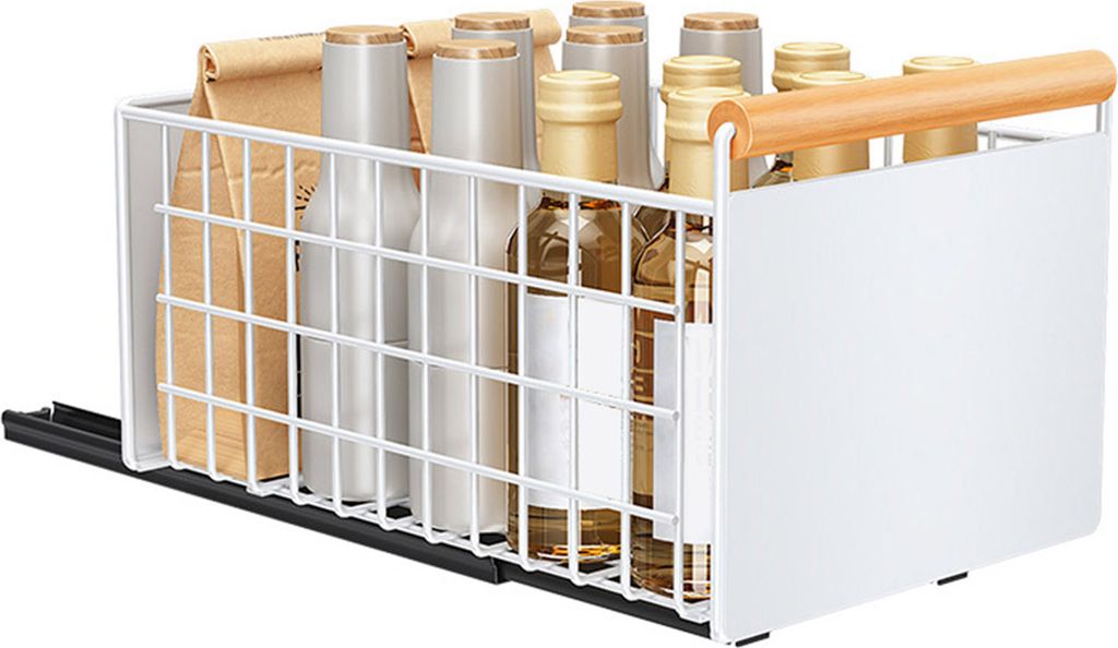 Aufbewahrungsregal für Schüsseln und Geschirr, große Kapazität, mit selbstklebender Schiene, ausziehbarer Schublade, Schrank-Organizer, abnehmb...