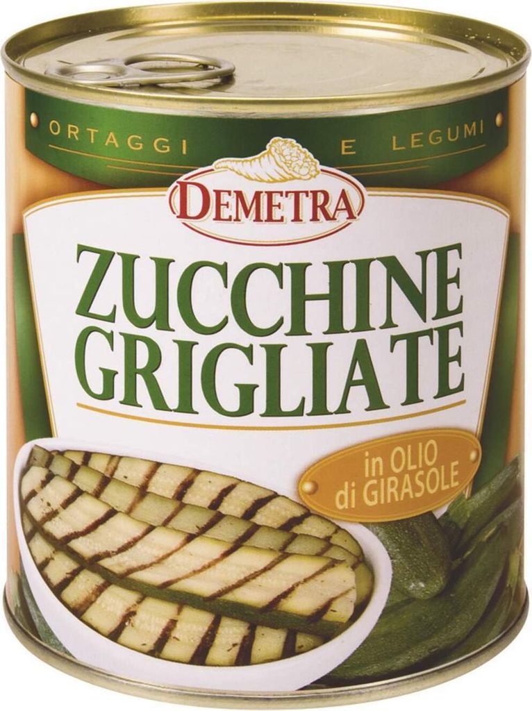 Zucchini gegrillt in Sonnenblumenöl 790 gr. - Demetra