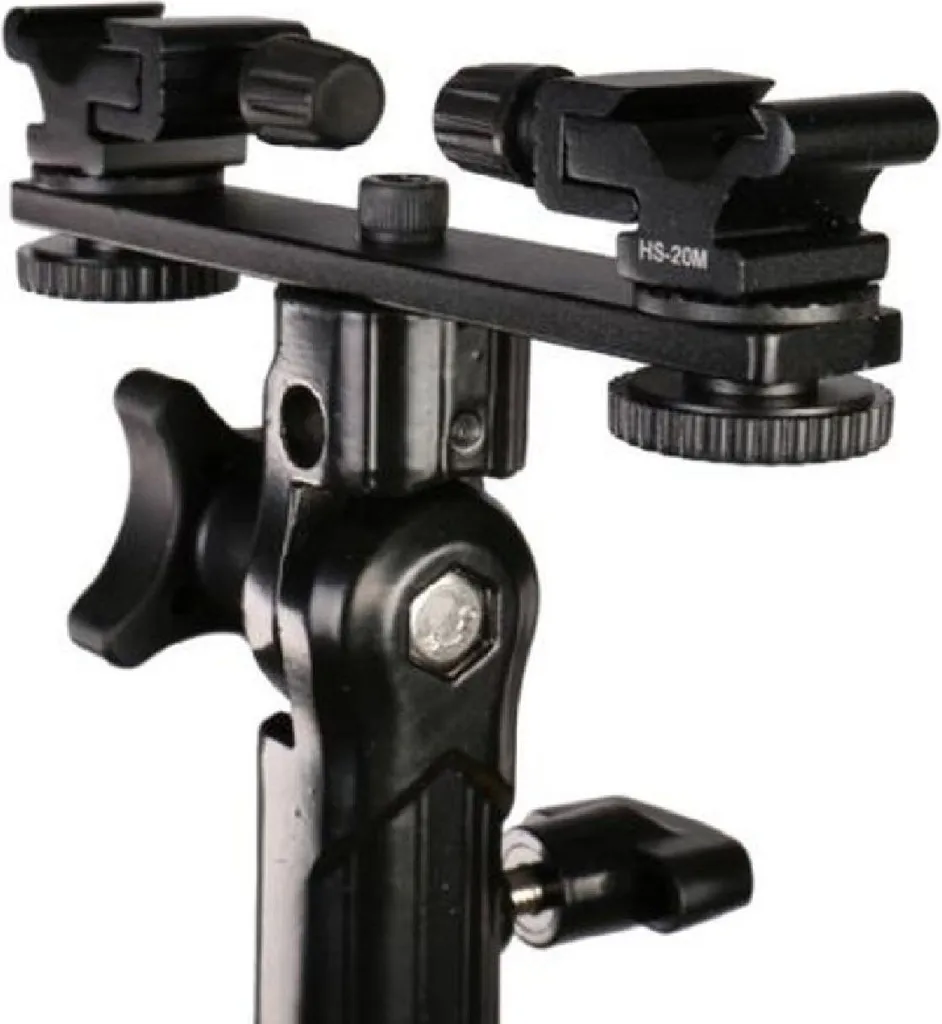 Support Falcon Eyes CLD-14A pour Combiner Deux Flashs sur Pied d'Eclairage - 2