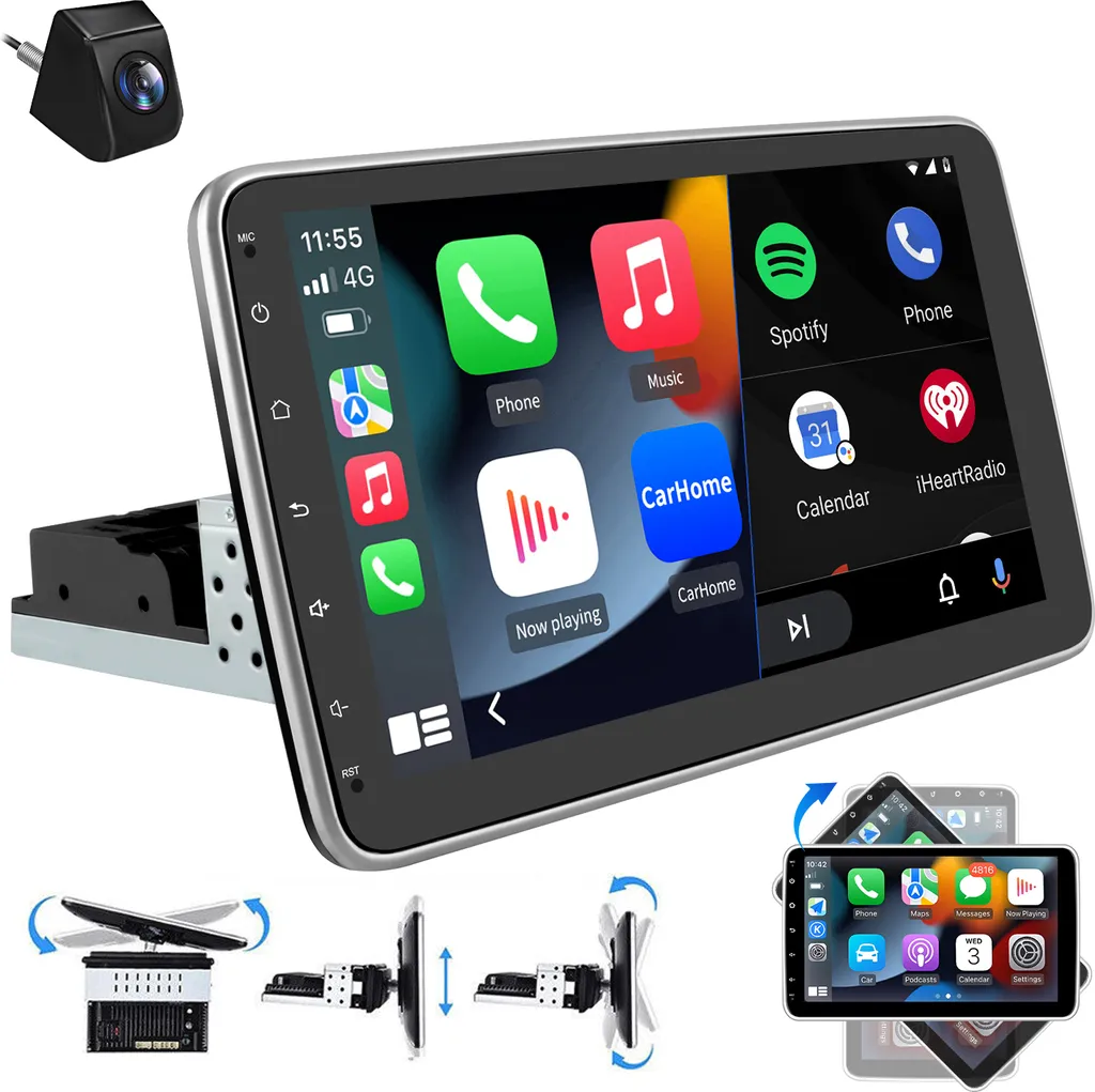 Autoradio 1 DIN Android 15 Schermo 360° 2+64GB DAB+ Wireless CarPlay - 1