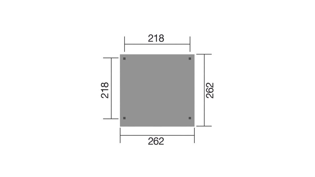 weka Gartenlaube 657 Gr. 1 262 x 262cm, 16 mm Dachschalung Produktbild 