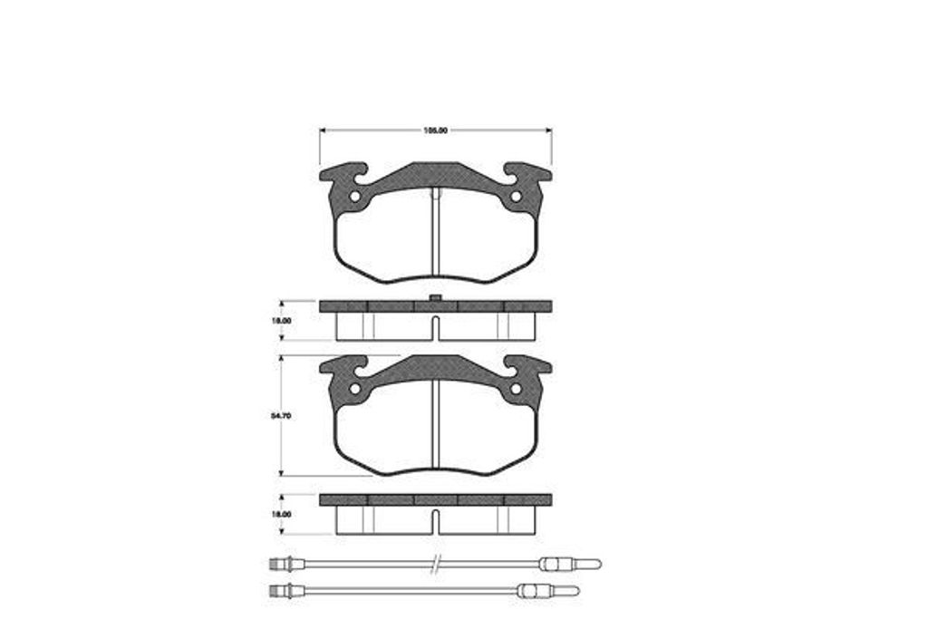 NK Bremsbeläge hinten für Citroen Bx