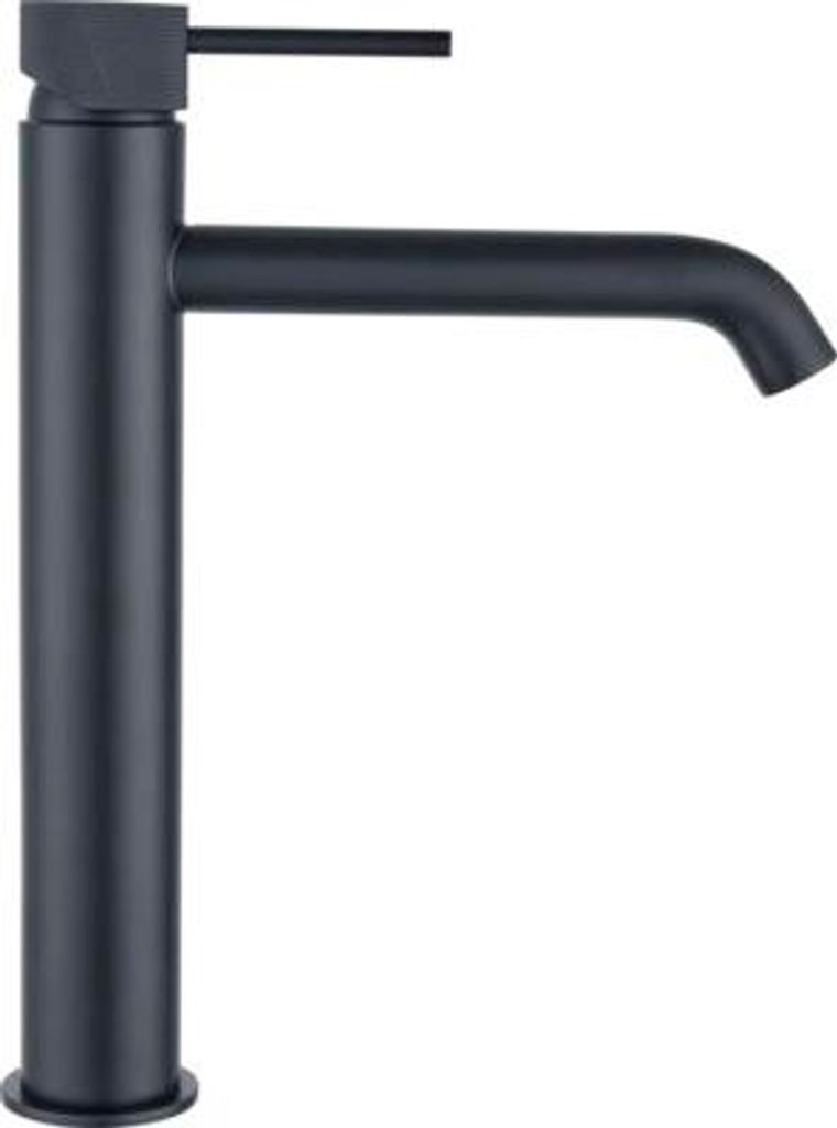 form&style Waschtischarmatur für Aufsatzwaschbecken KUDA XL schwarz matt mit Push-Open-Ablaufventil