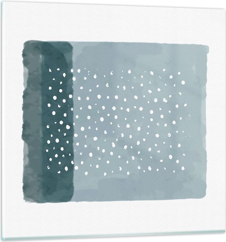 Bilder auf glas - Einteilig - Aquarell Modern Blau - 50x50cm - Glasbilder - Wandbilder - Bilder - zum Aufhängen bereit - Wanddekoration aus Glas -...