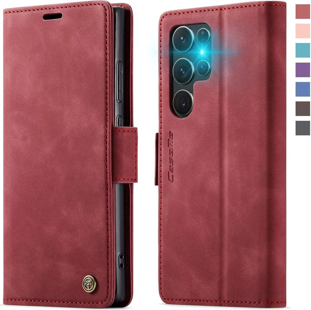Custodia Rosso Vibrante Galaxy S24 Ultra - Accessorio Fashion con RFID