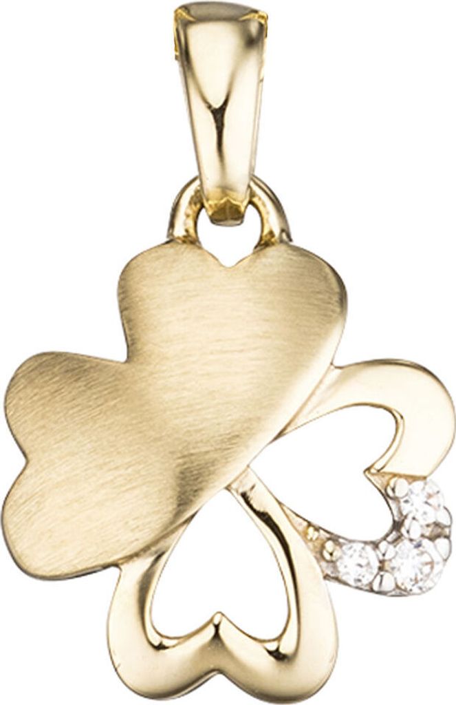 Anhänger Kleeblatt Schmetterling aus 333 Gold Gelbgold Produktbild 