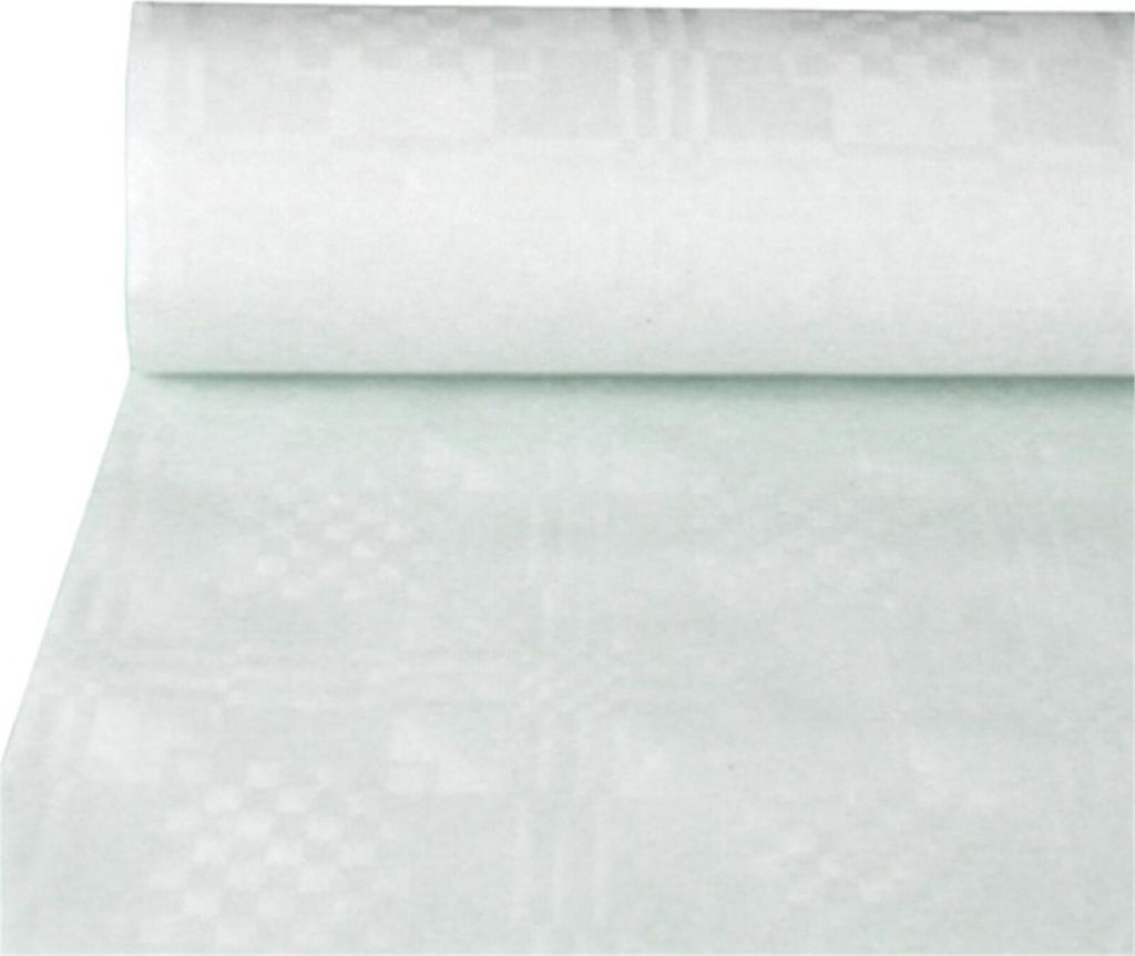 Papstar 12545, Rechteckig, Weiß, Papier, Tischdecke, 80 x Produktbild 