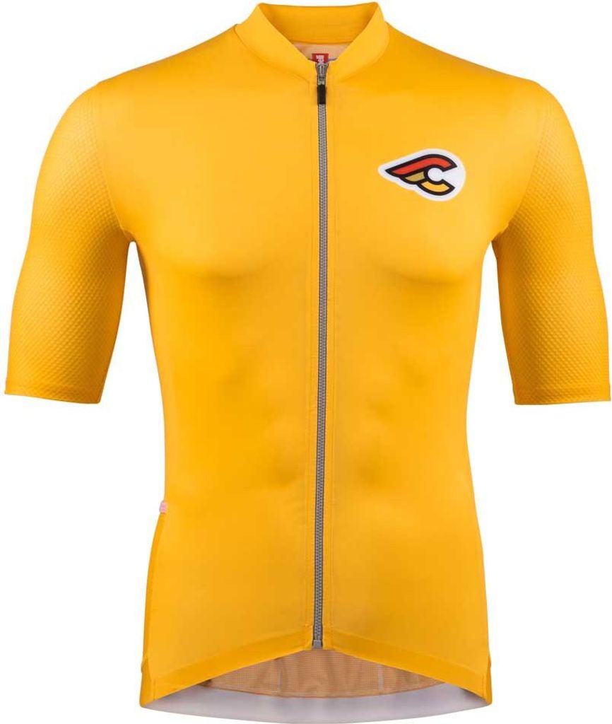 Cinelli Tempo Mesh Kurzarm-radtrikot Gelb XL Mann Gelb XL