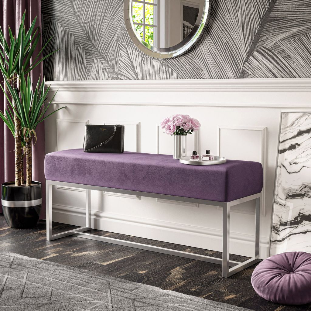 Polstersitzbank CANDY GLAMOUR 100 cm French Velvet 664
