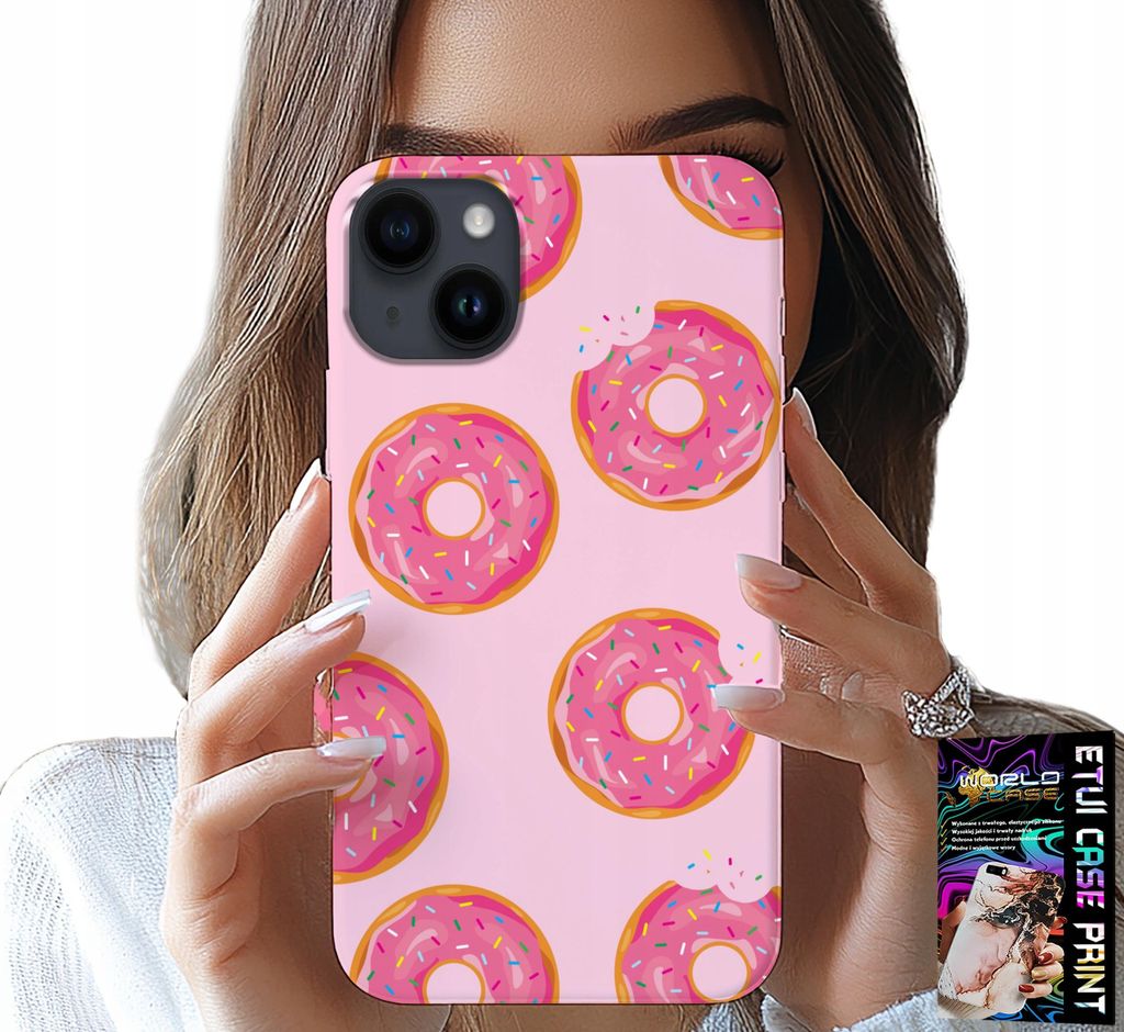 Hülle Für Iphone 14 - Design Mit Zuckerüberzogenen Donuts