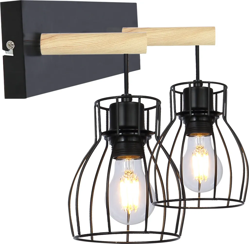 Applique Murale Candellux BERNITA 22-77103 avec 2xE27 Style Industriel