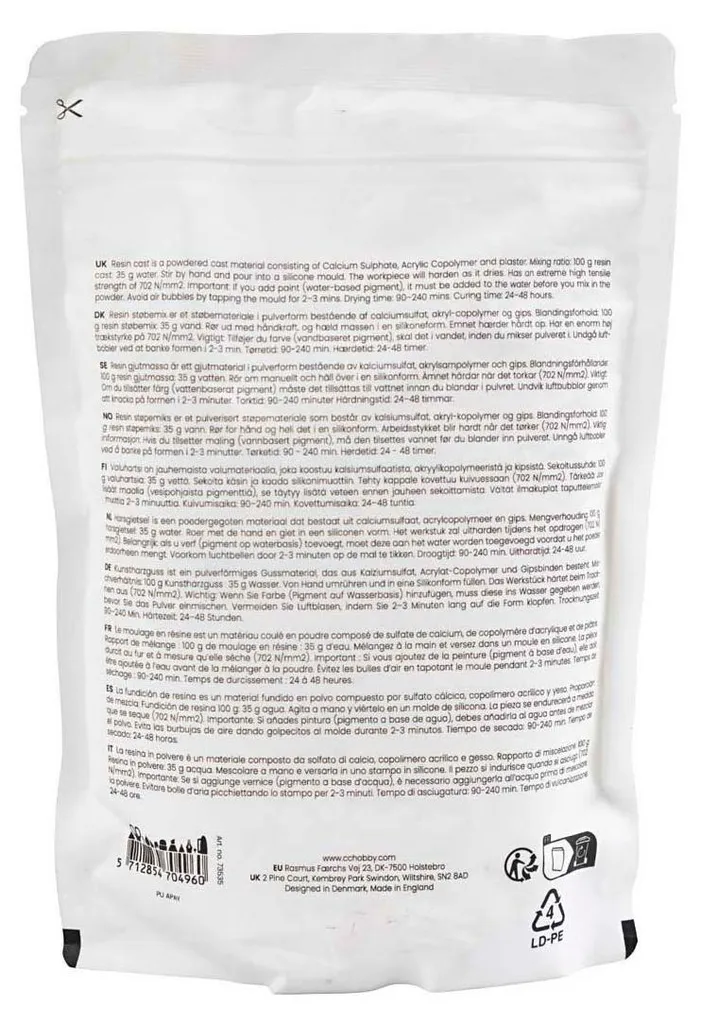 Résine Blanche 800g pour Création de Figurines et Objets Déco Maison