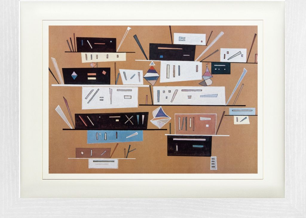 Wassily Kandinsky Gerahmtes Bild Mit Edlem Passepartout | Wand-Bilder | Im Bilderrahmen - Komposition 1940 (30 x 40 cm)