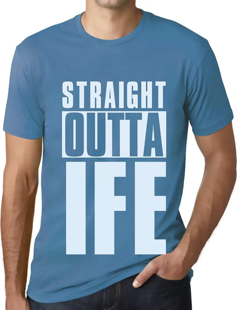 Herren Grafik T-Shirt Direkt aus dem Ife – Straight Outta Ife – Öko-Verantwortlich Vintage Jahrgang Kurzarm Lustige Druck Geburtstag Geschenk ...