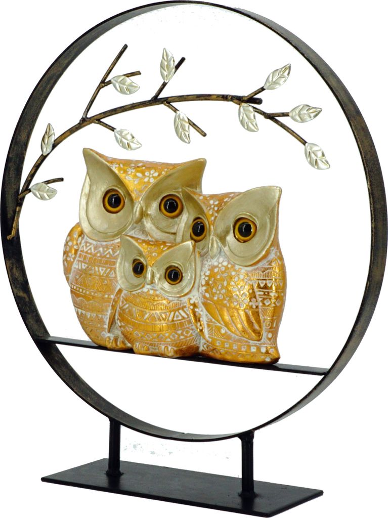 abc HOME | Dekofigur Eulenfamilie | 33,5 cm H Produktbild 