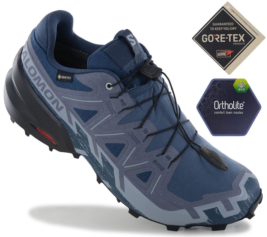 Salomon Speedcross 6 GTX - GORE-TEX - Herren Trail-Running Schuhe Laufschuhe Blau 479853 , EU 43 1/3 UK 9