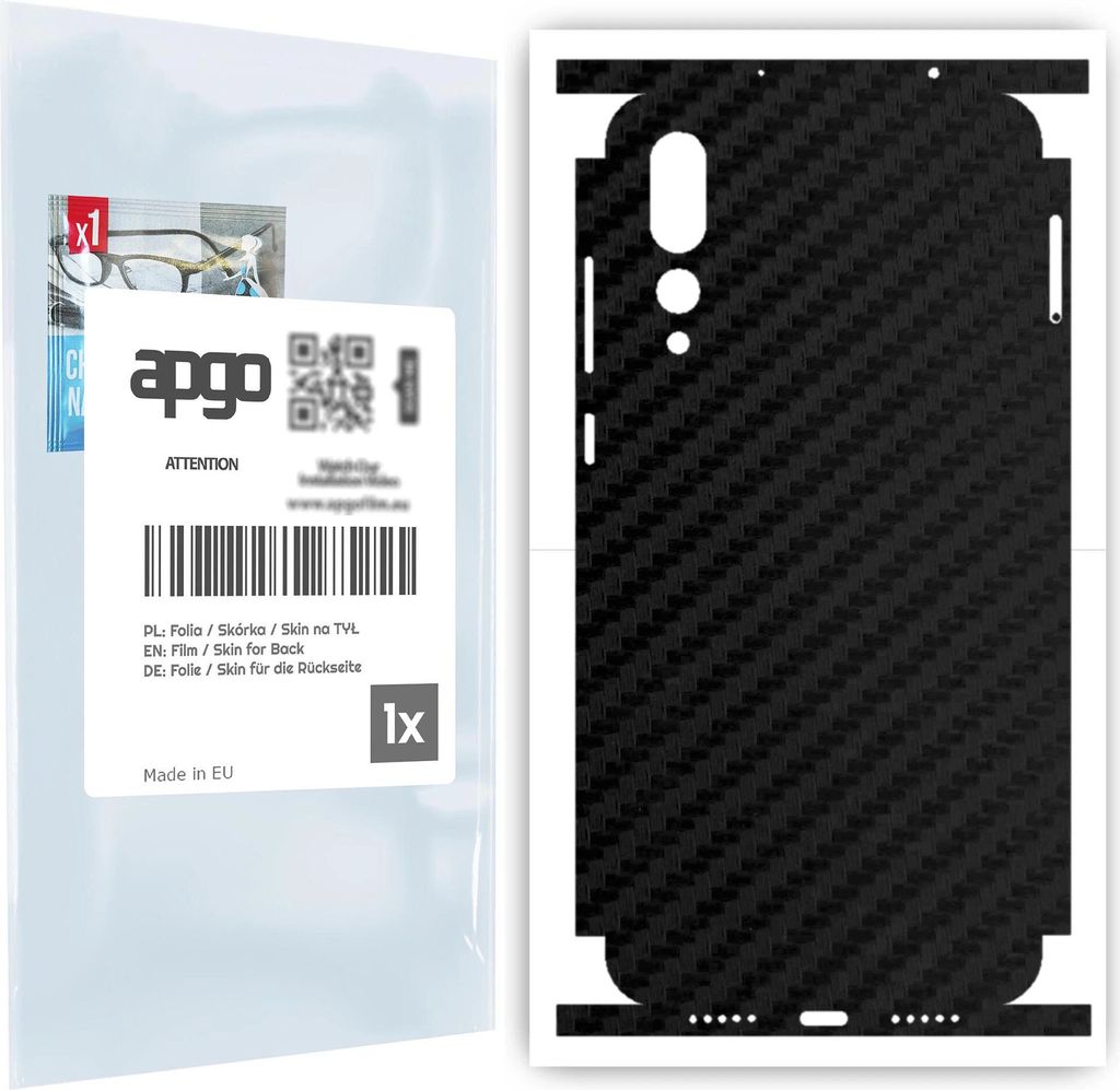 apgo Rückseite + Seiten Schutzfolie, Skin, kompatibel mit Huawei P20 Pro, Hinten Displayschutzfolie aus Vinylfolie, kratzfest, einfache Montage - ...