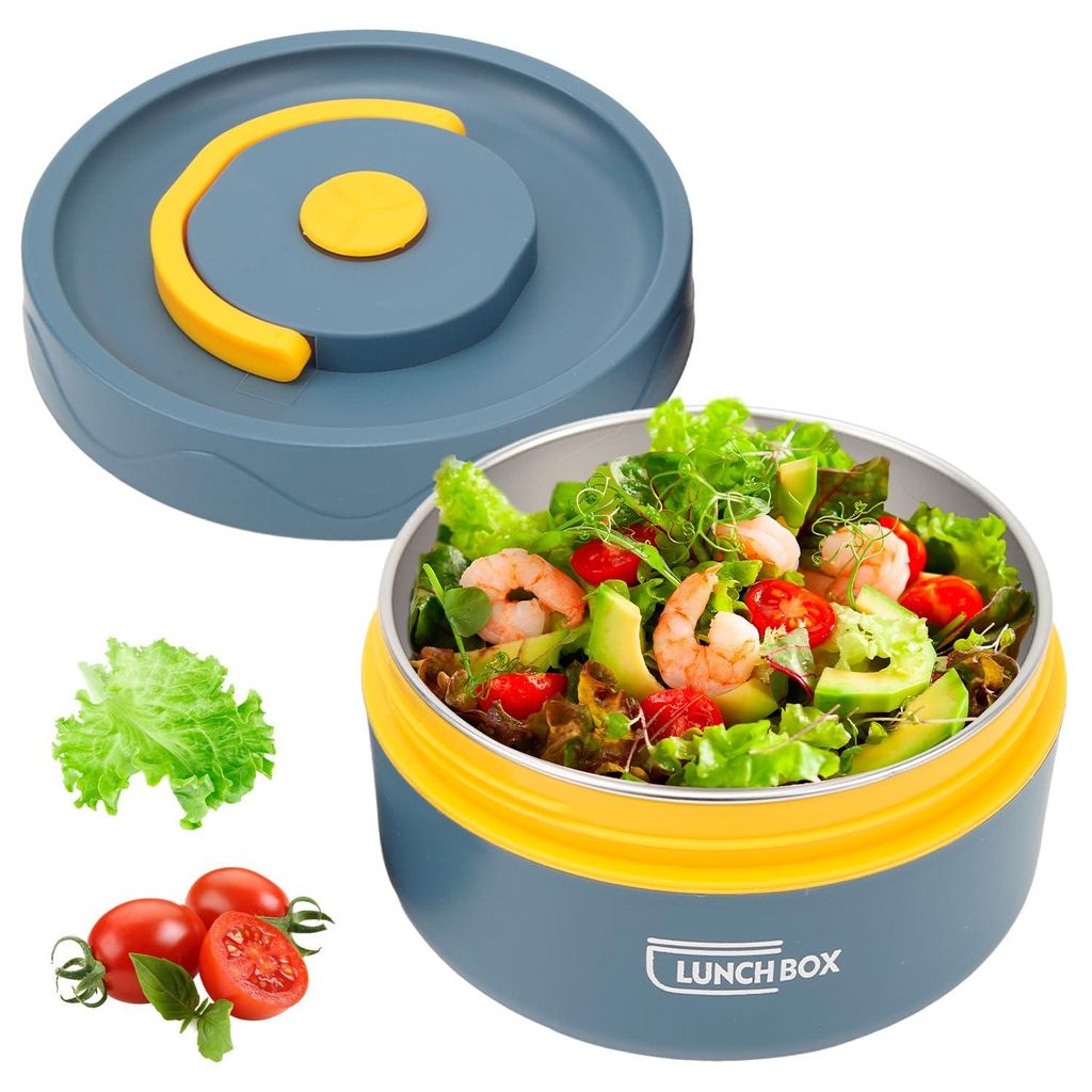 Thermobehälter, 420 ml Thermoschüssel mit großer Öffnung, Deckel und Lunchtasche, Thermo-Lunchbox aus Edelstahl 304 für Kinder, auslaufsichere...