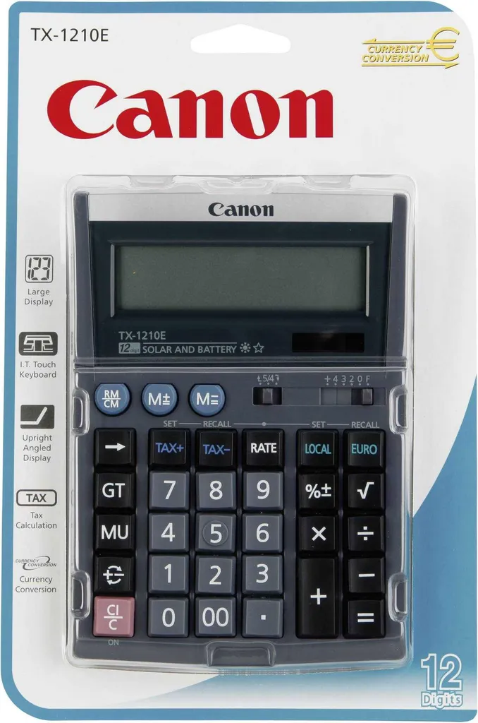 Acquista Canon TX-1210E: Calcolatrice Desktop 12 Cifre Funzione TAX