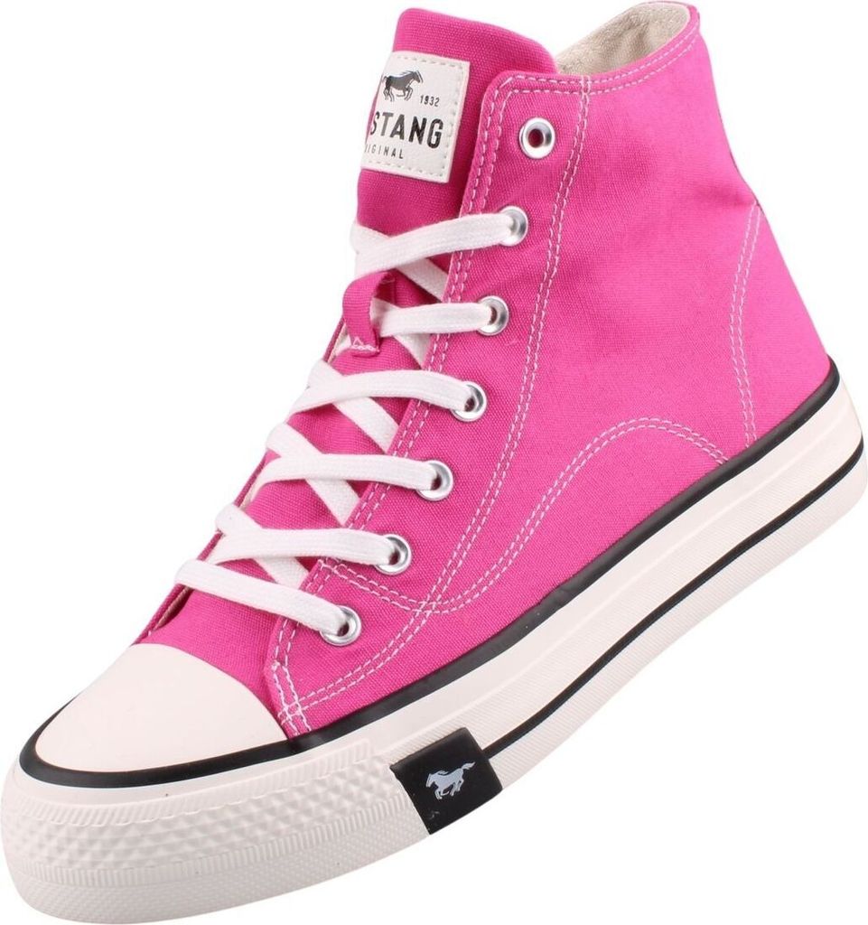 Mustang Damen Canvas High Top Sneaker Pink