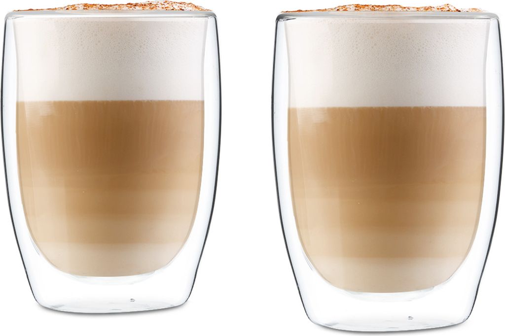 Glaswerk Latte Macchiato Gläser Doppelwandig, Gläser Set mit 2 Kaffeetassen, Cappuccino Tassen aus Glas, Doppelwandige Gläser, Isoliertes Trinkg...
