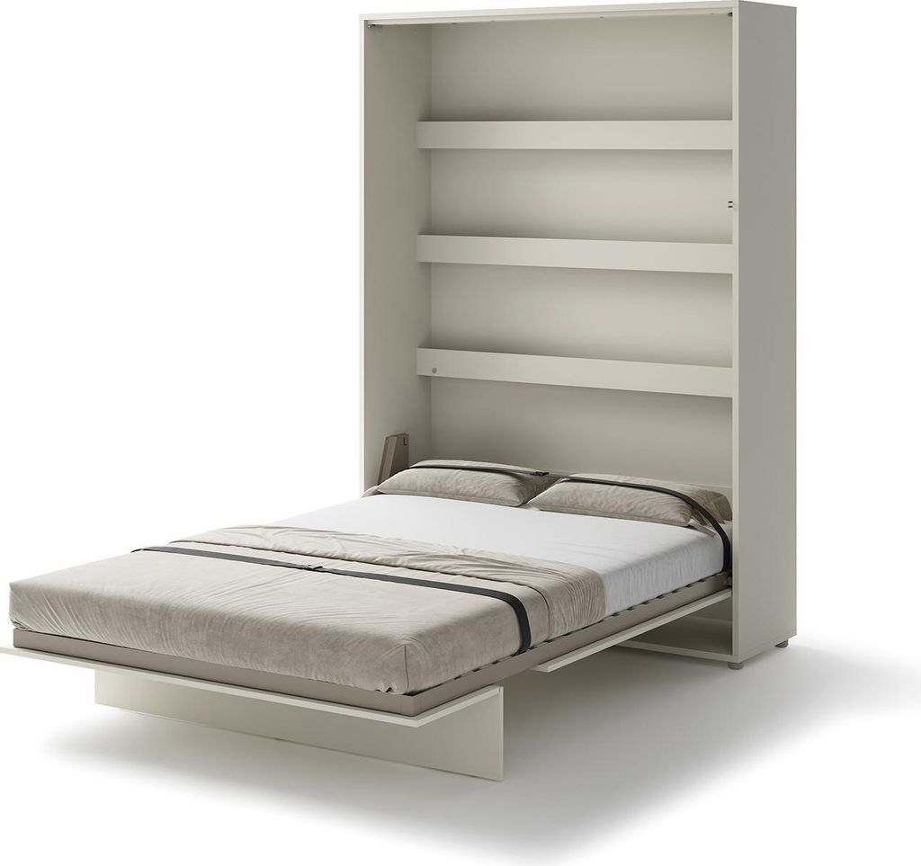Schrankbett 140 x 200 Vertikal BC-01 Kaschmir LENART BED CONCEPT Wandklappbett