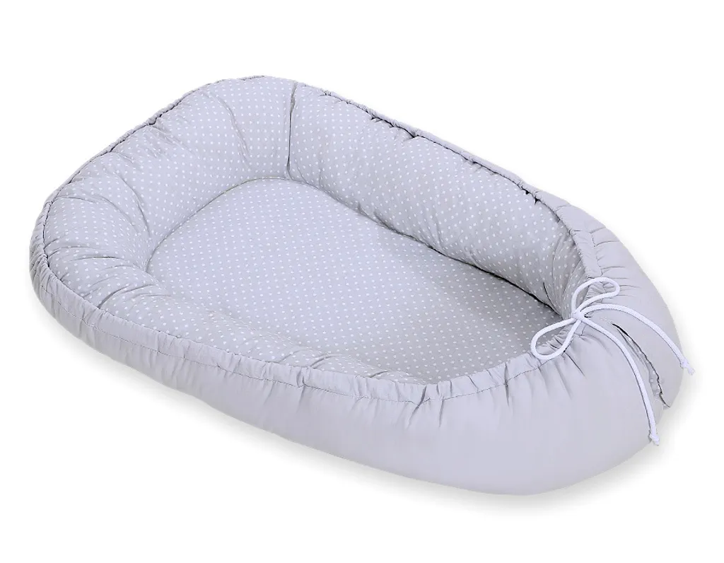 Cocon pour bébé Premium Gris Réversible avec Certificat Oeko-Tex