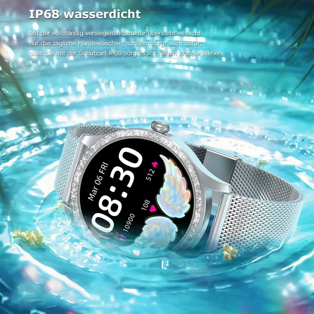 Regalo Ideale Smartwatch Donna Argento - Orologio Elegante con Salute - 5