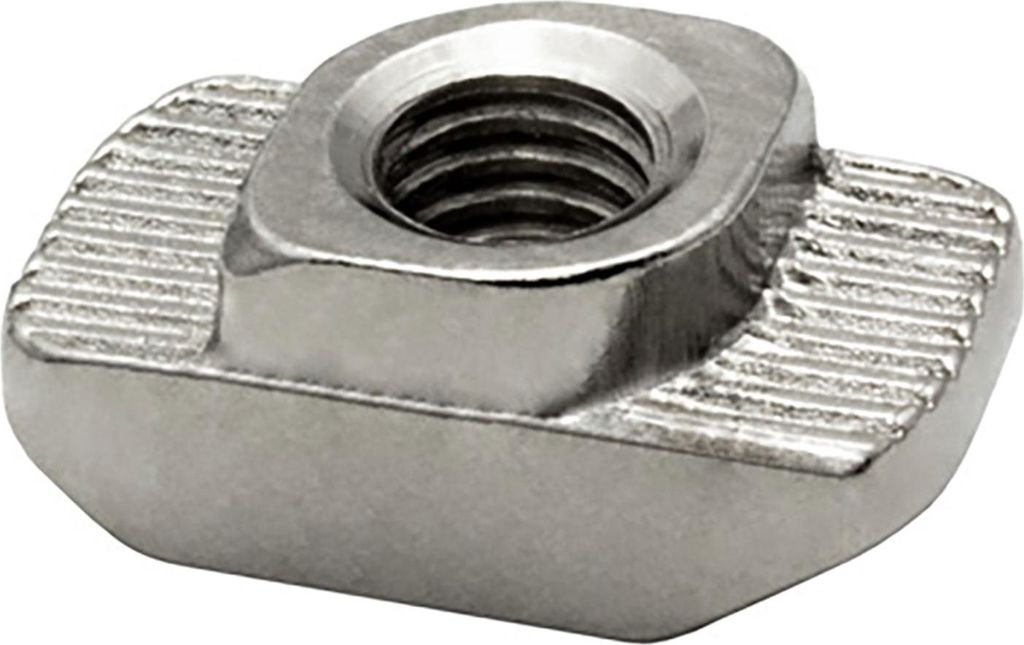 KLAK 45 - Edelstahl Hammermutter Nutenstein M6 Nut 10 für Aluprofil 45-er - 10 Stück