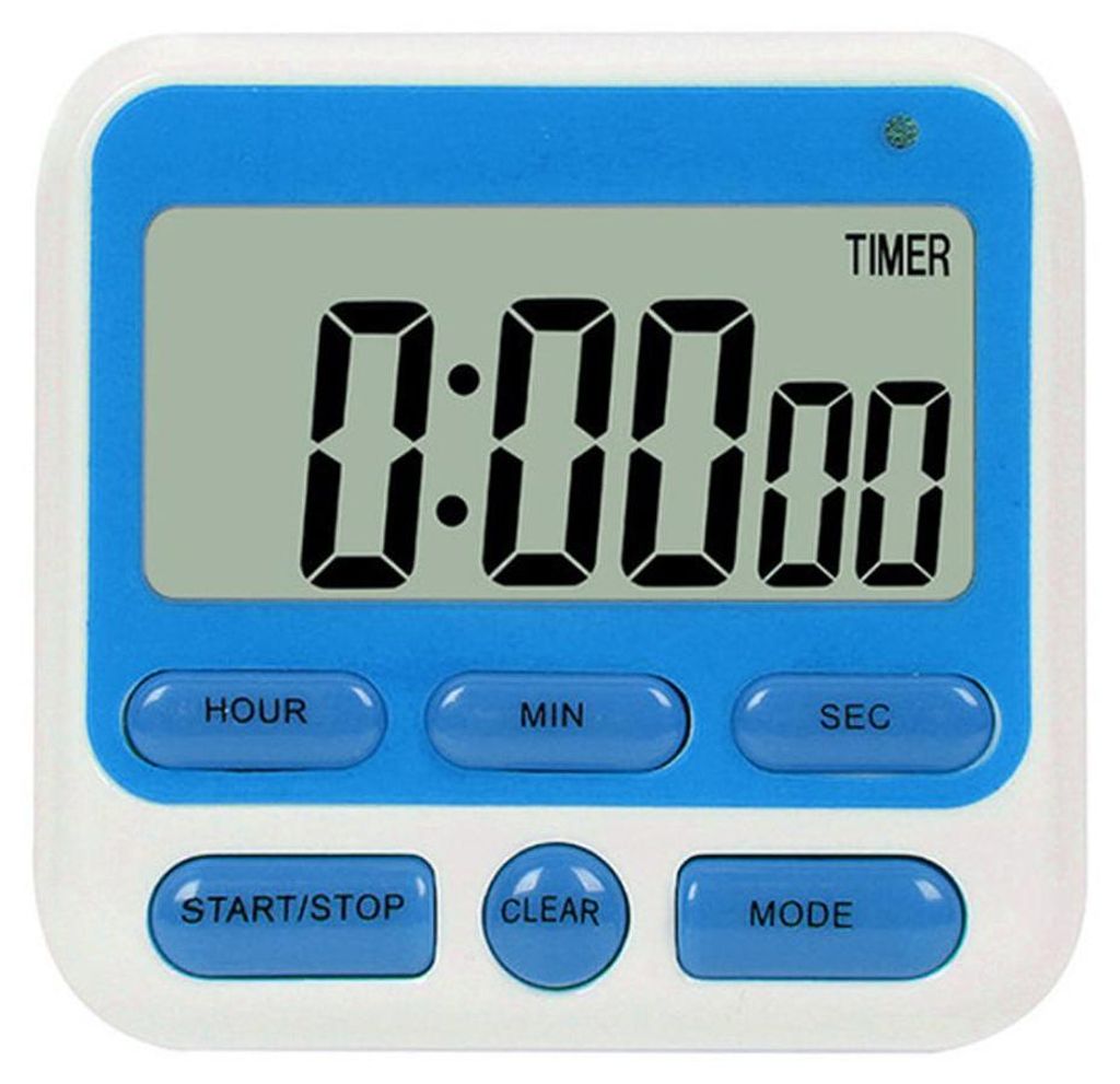 Digitaler Küchentimer mit Countdown - Magnetischer Timer mit Auf- und Abwärtszählung für Kochen, Backen, Fitnessstudio und Schüler, Blau
