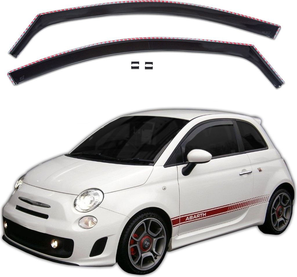 J&J AUTOMOTIVE | GP Windabweiser Für Fiat 500 3D 2007-2020 Produktbild 