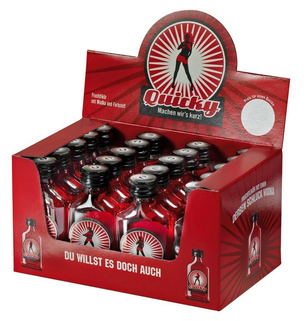 Quicky Kirsch-Wodka | Fruchtlikör | 20 x 2 cl. Miniaturen Produktbild 