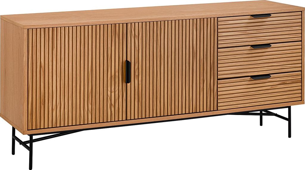home24 Sideboard mit 2 Türen - Echtholzfurnier Produktbild 