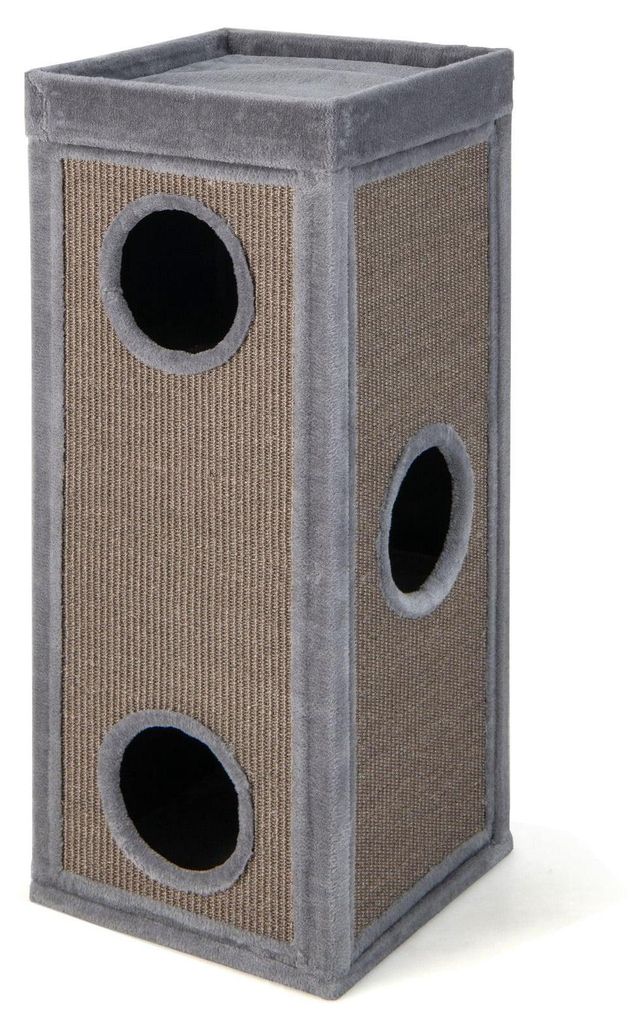 Katzenhaus mit 4 Ebenen, 99 cm, Sisal-Kratzstämme