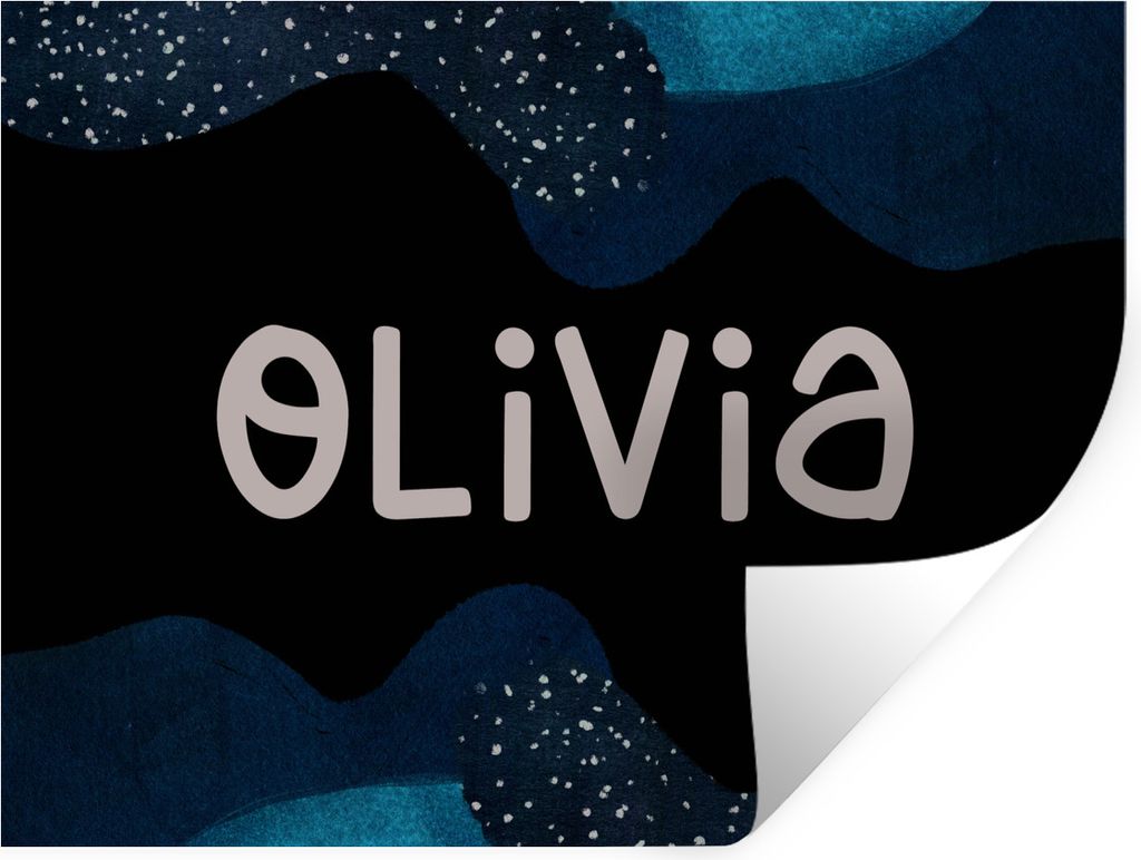 MuchoWow Wandtattoo Wandsticker Wandaufkleber Olivia - Pastell - Mädchen 120x90 cm Selbstklebend und Repositionierbar - Aufkleber