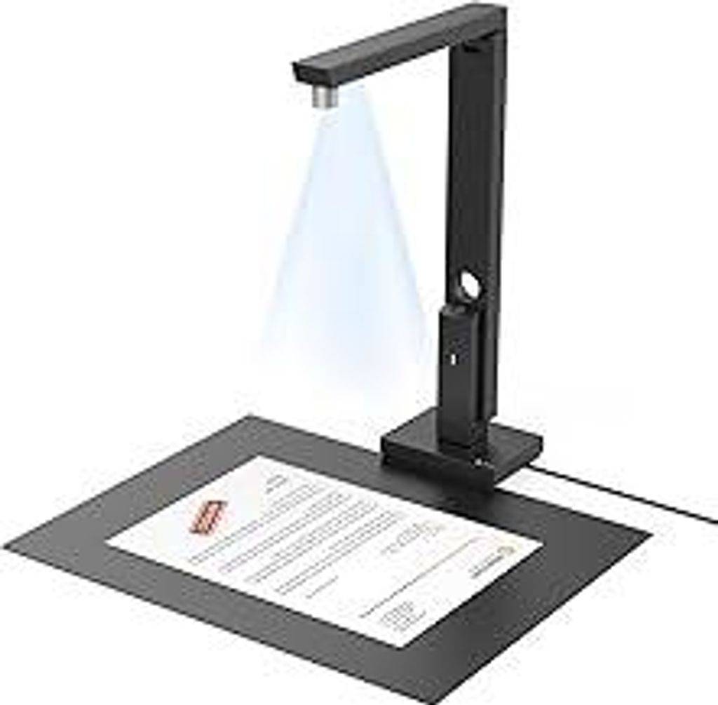 CZUR Lens Pro 12MP USB-Dokumentenscanner, A4 Scanner mit OCR 180+ Sprache, mobiler Scanner für Mac und Windows, als 1080P Documentenkamera, Webcam...