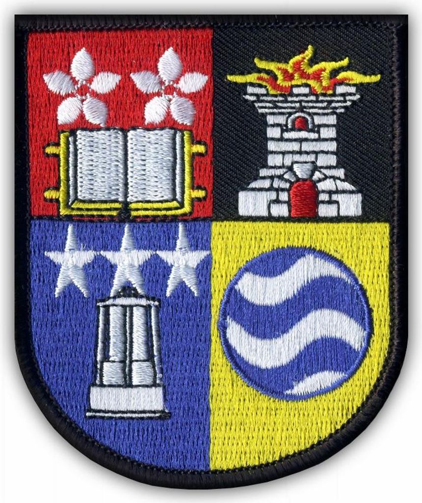 Patchion Coat of arms of North Lanarkshire - Iron-on / Heat Seal Backing - Embroidered Patch/Badge/Emblem