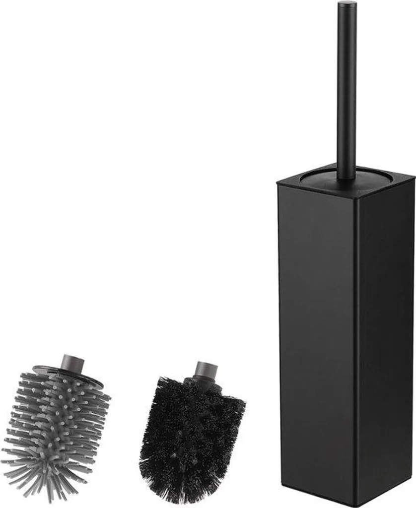 Nettoyage salle de bain : gant silicone noir carré à deux têtes efficace