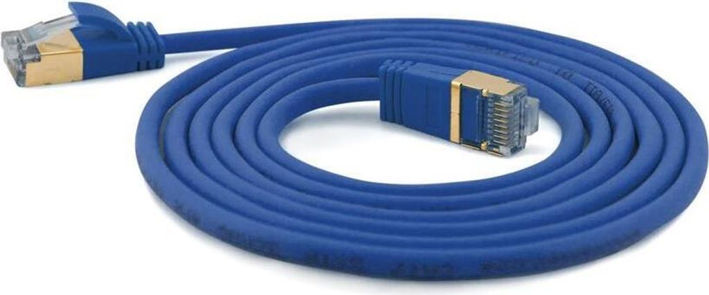 Wantec Patchkabel SSTP CAT7 Ste. CAT6a d=4mm 25,00m blau