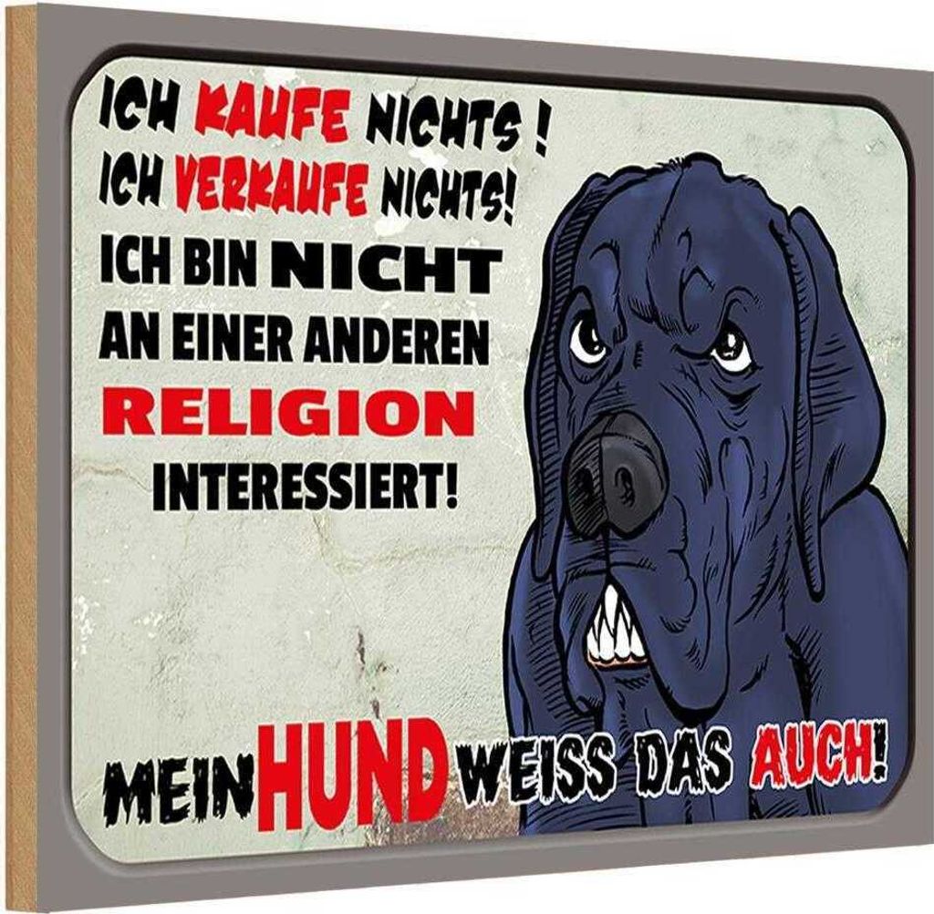 vianmo Holzschild 20x30 cm ich kaufe nichts Mein Hund weiß Spruch Zitat
