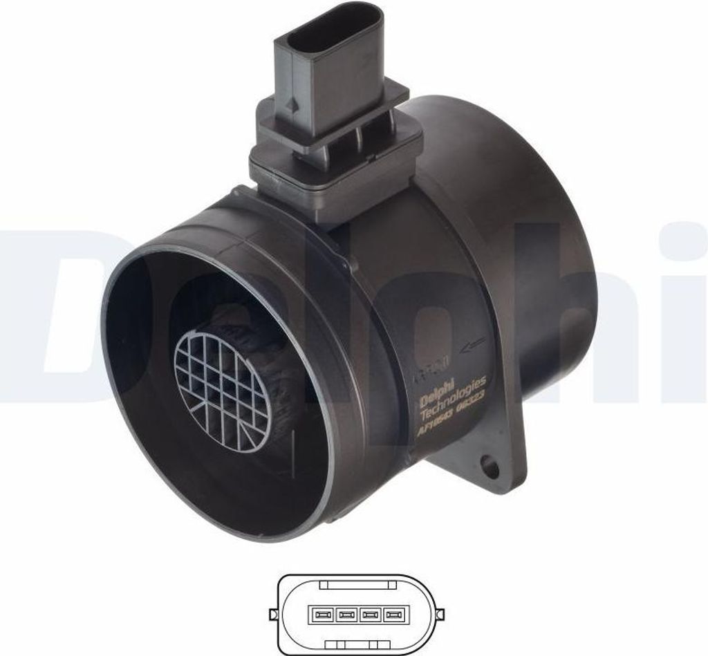 DELPHI AF10543-12B1 Luftmengenmesser OE 53013673AA kompatibel mit 300 C, Commander, Cherokee
