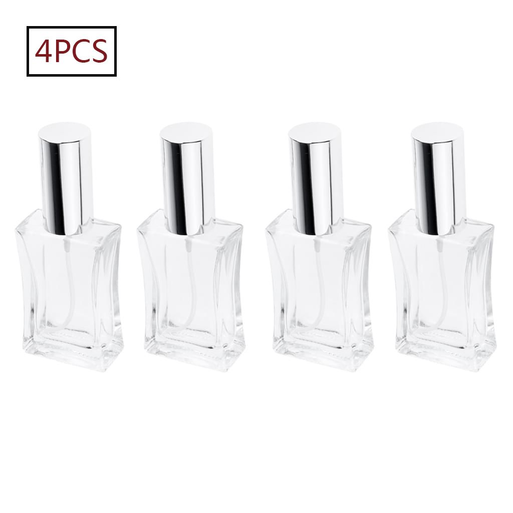 4 Stk 50ml Leer Quadratisch Glas Parfüm