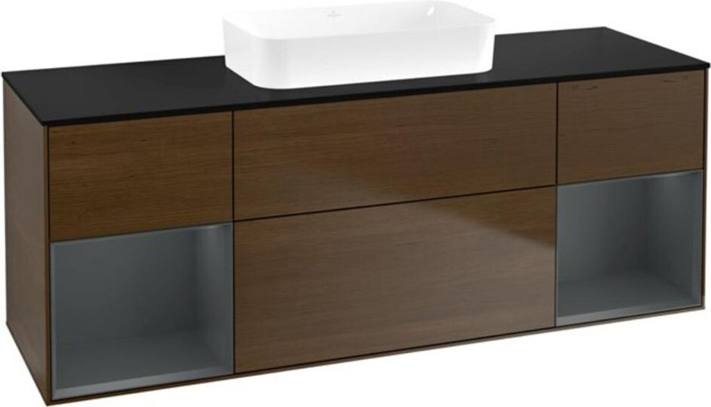V&B Waschtischunterschrank Finion 160x60,3x50,1cm, Reg md m Lac, wal ven