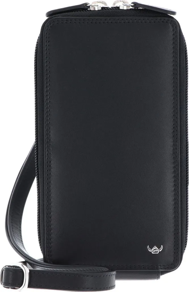 Mini Borsa Tracolla Golden Head 4046 Pelle Nera con RFID Protect