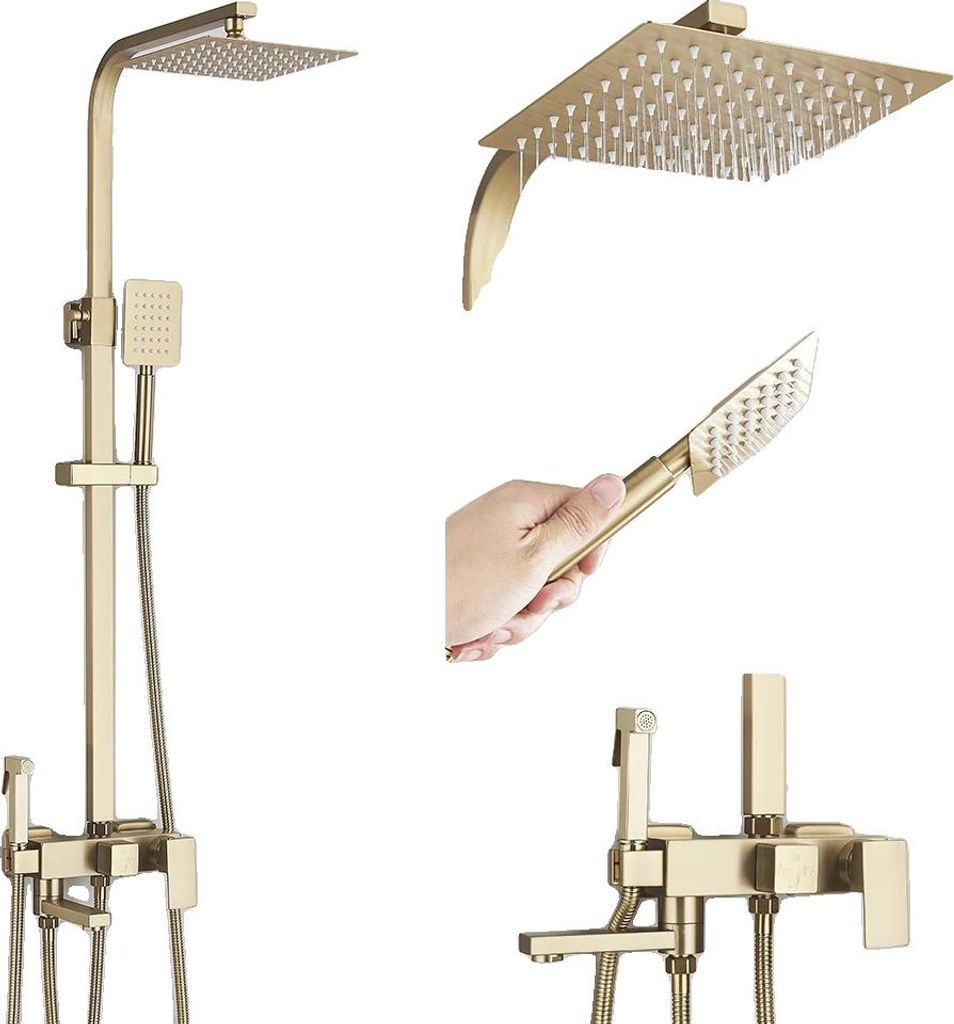Duschset, Wandmontage, Regenbrause-System, 8 Zoll Produktbild 