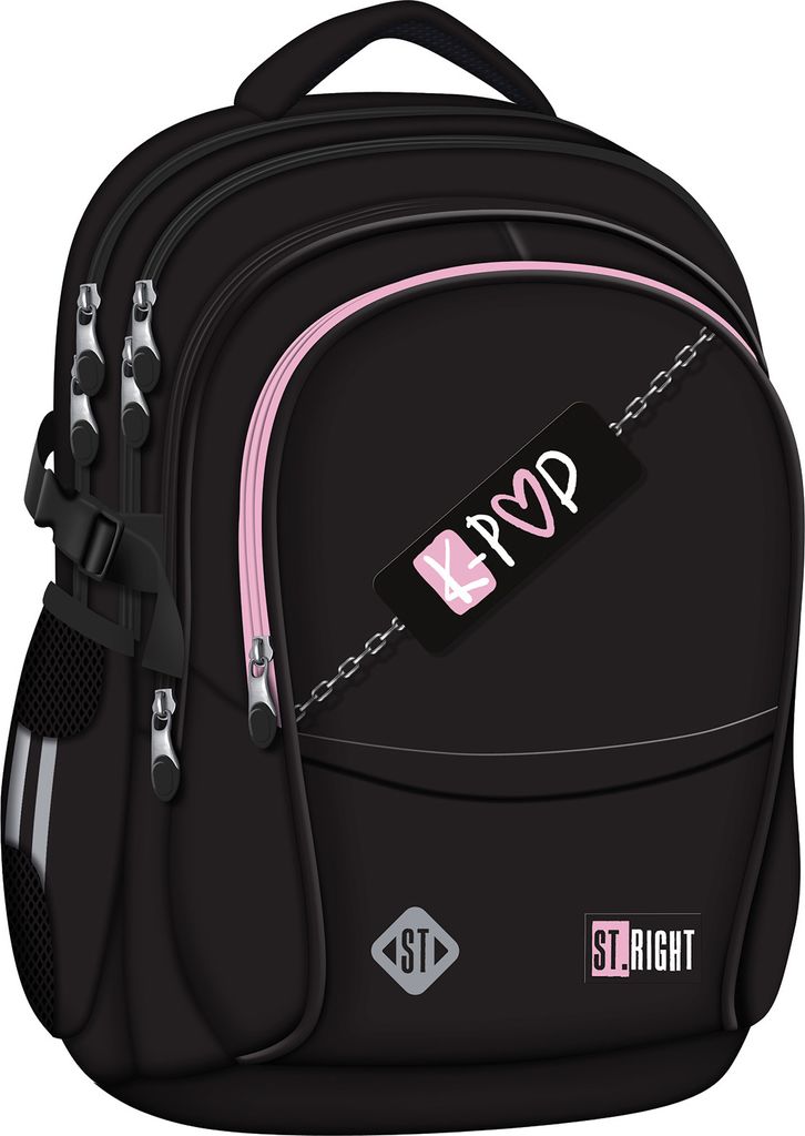 Rucksack 4 Fach Rosa K-Pop schwarz St.Right Majewski Produktbild 
